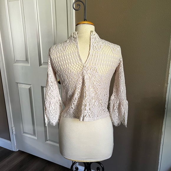 Zara lace l/s blouse - Picture 6 of 7